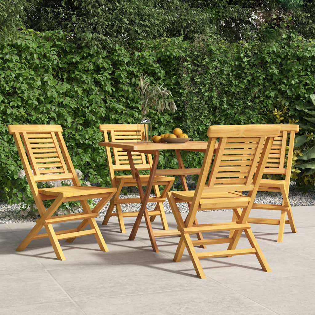 Folding Garden Chairs 2 Pcs 47X63X90 Cm Solid Wood Teak