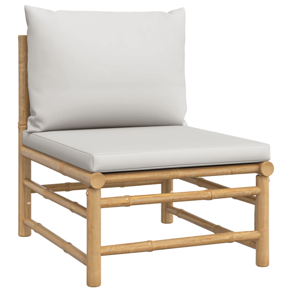 3 Piece Garden Lounge Set With Cushions Bamboo