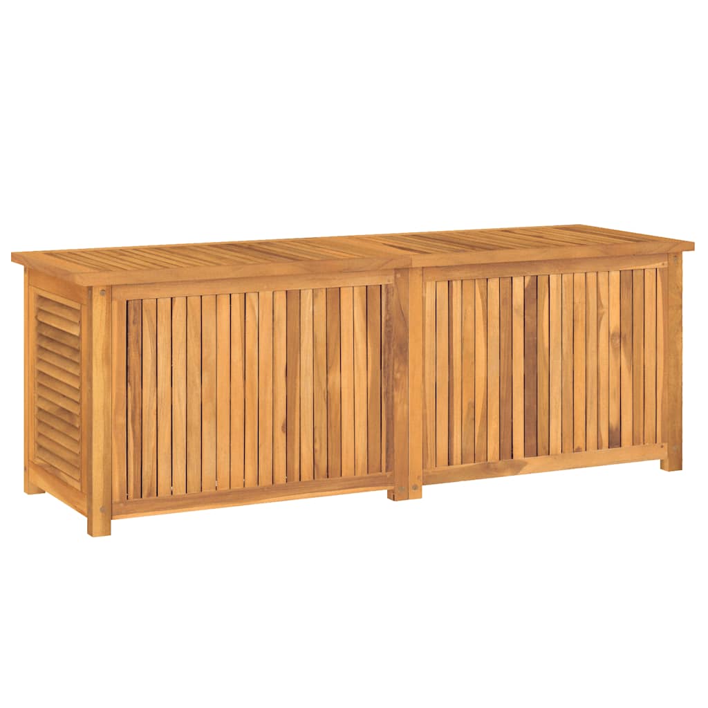 Garden Storage Box With Bag Solid Wood Teak
