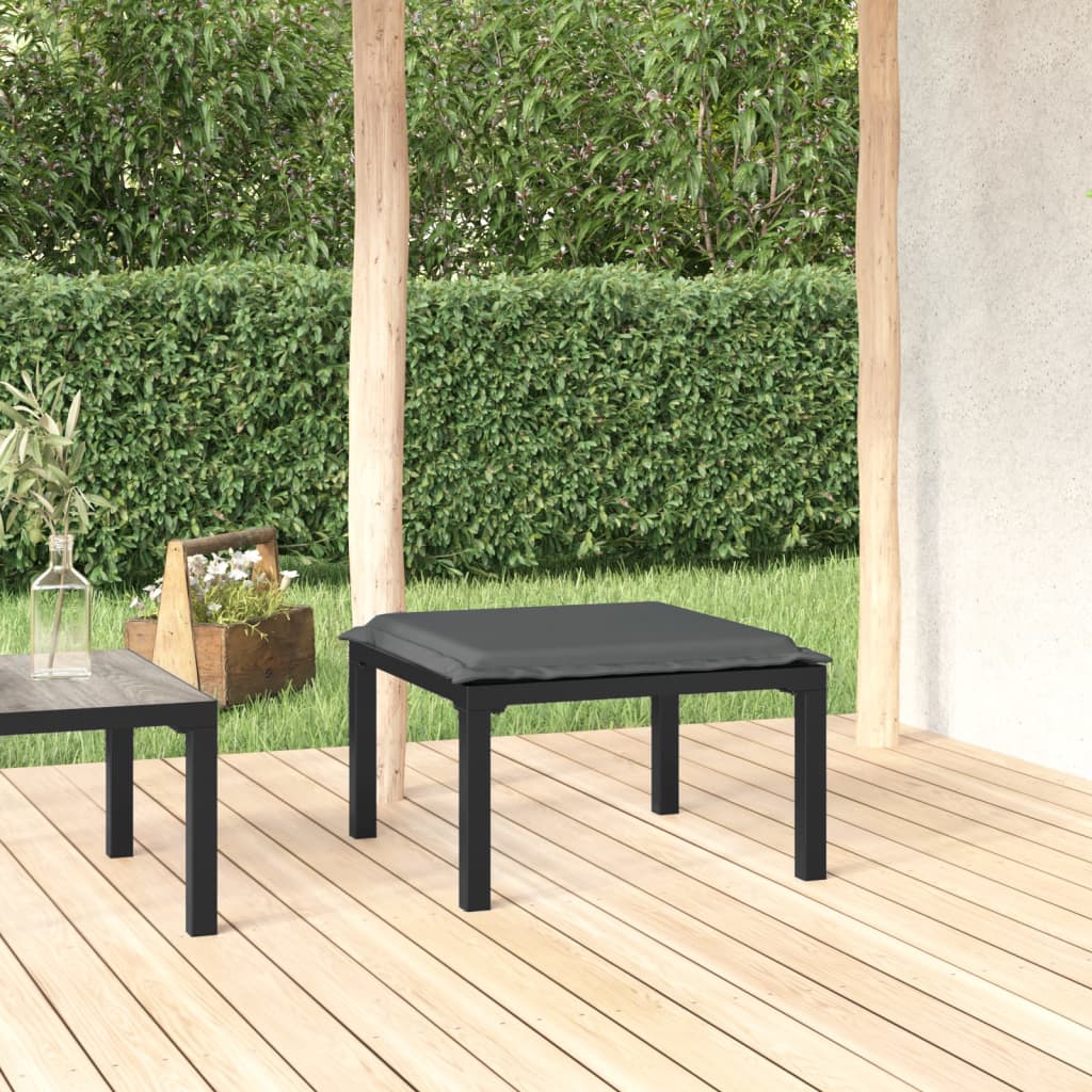 4 Piece Garden Lounge Set Black And Grey Poly Rattan