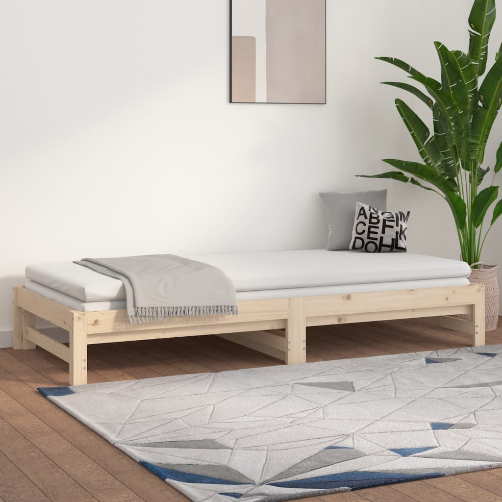 Pull-Out Day Bed Without Mattress 2X(90X190) Cm Solid Wood Pine