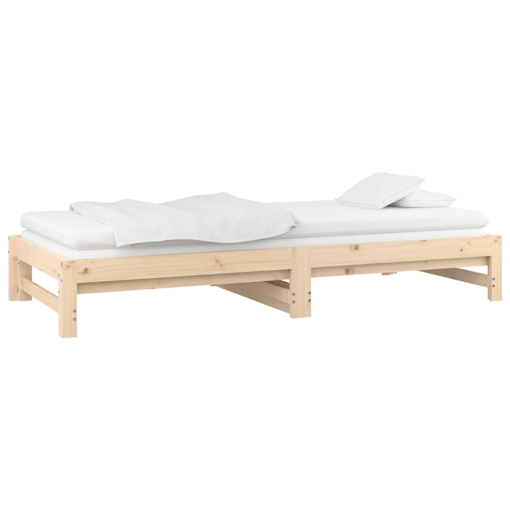 Pull-Out Day Bed Without Mattress 2X(90X190) Cm Solid Wood Pine