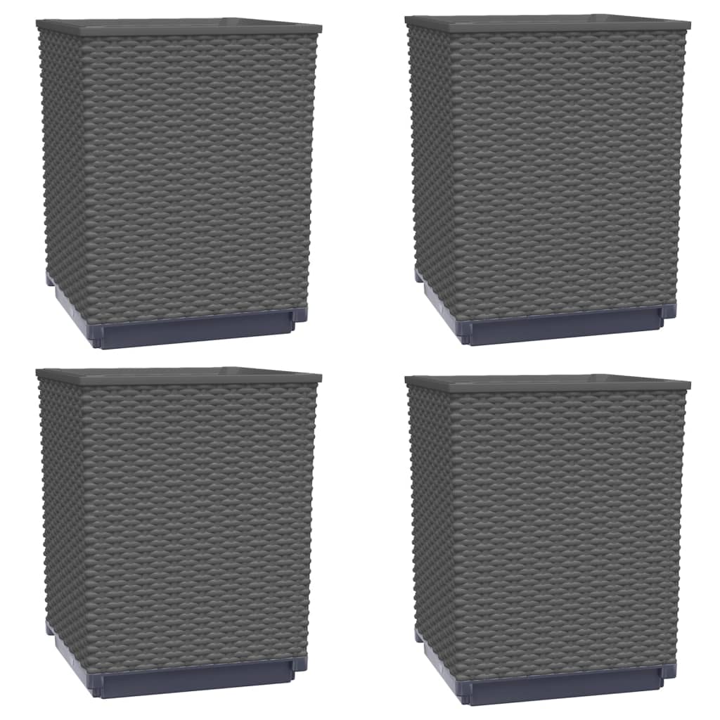 Planters 4 Pcs 30X30X37 Cm Polypropylene