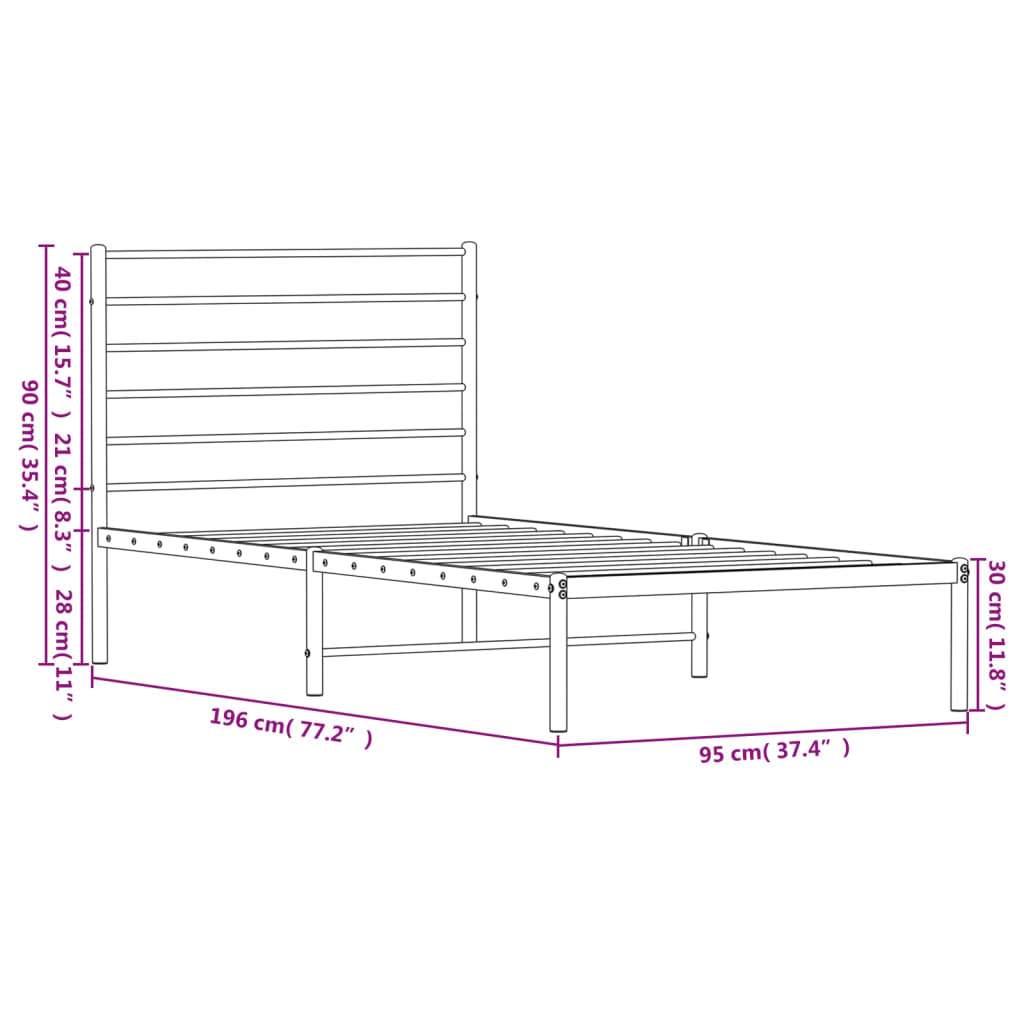 Metal Bed Frame Without Mattress