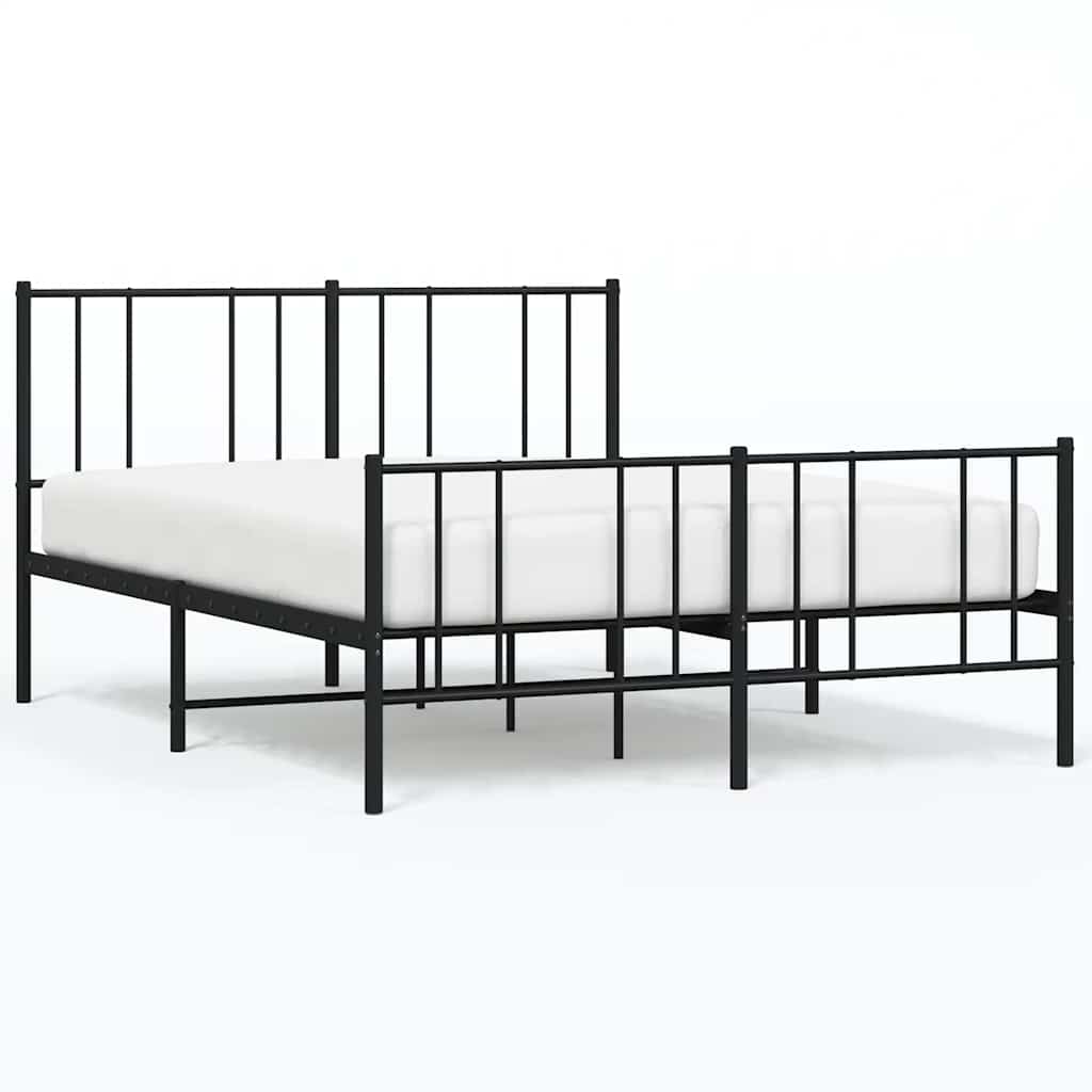 Metal Bed Frame Without Mattress With Footboard