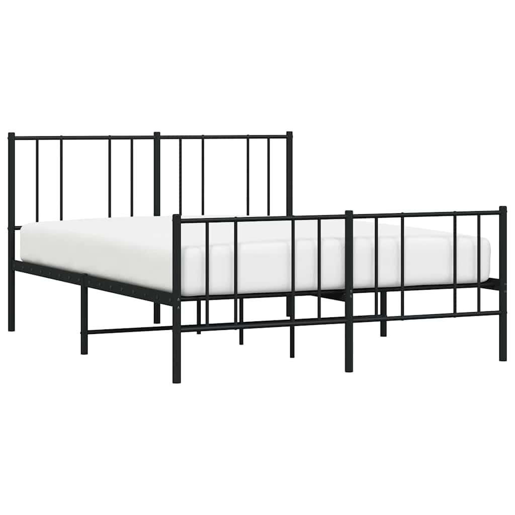 Metal Bed Frame Without Mattress With Footboard
