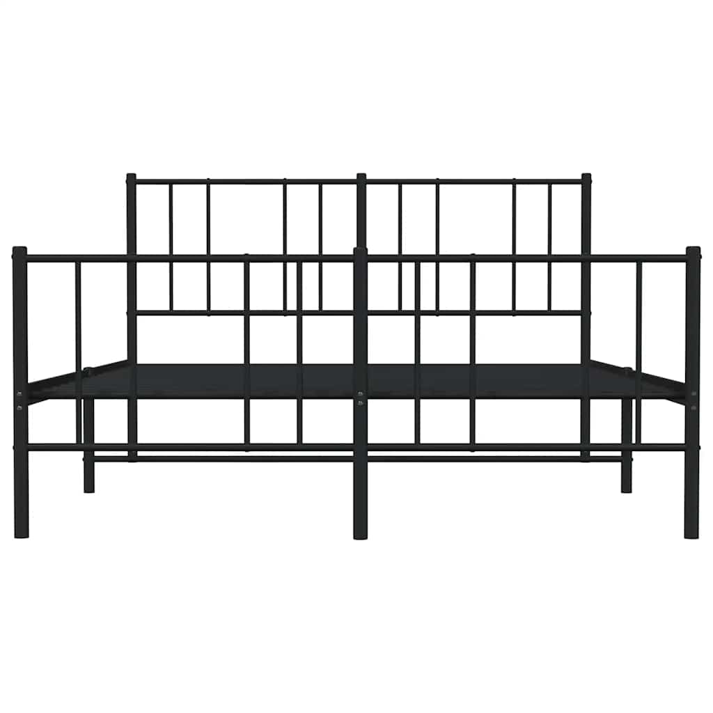 Metal Bed Frame Without Mattress With Footboard