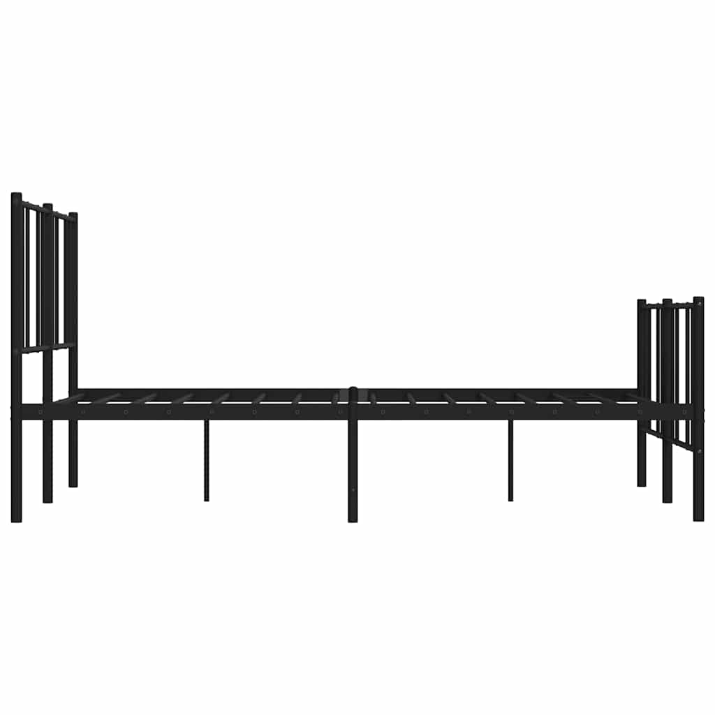 Metal Bed Frame Without Mattress With Footboard