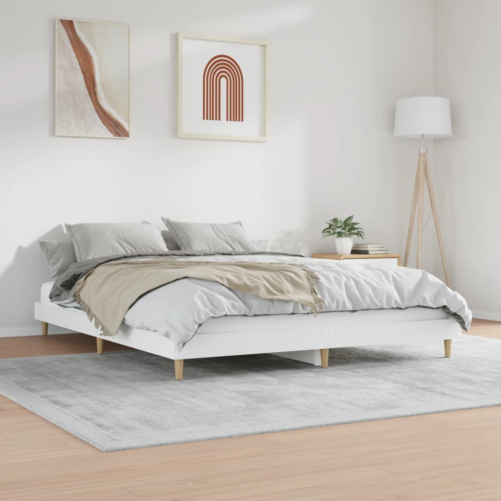 Bed Frame Without Mattress 183X203 Cm King Engineered Wood