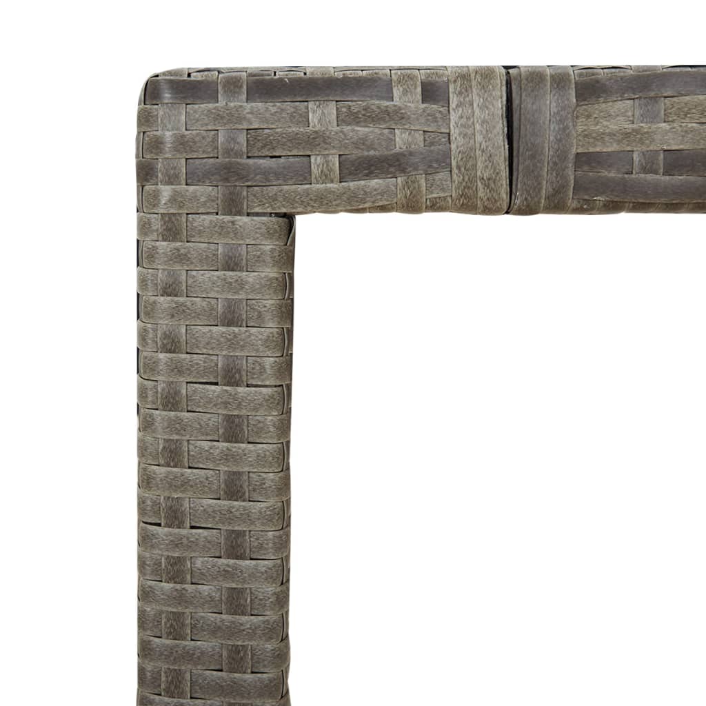 5 Piece Garden Dining Set With Cushions Grey Poly Rattan