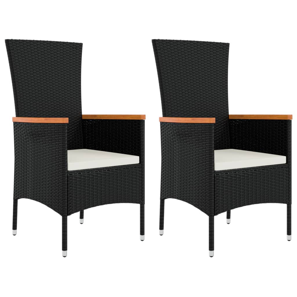 3 Piece Garden Lounge Set Poly Rattan&Solid Wood Acacia