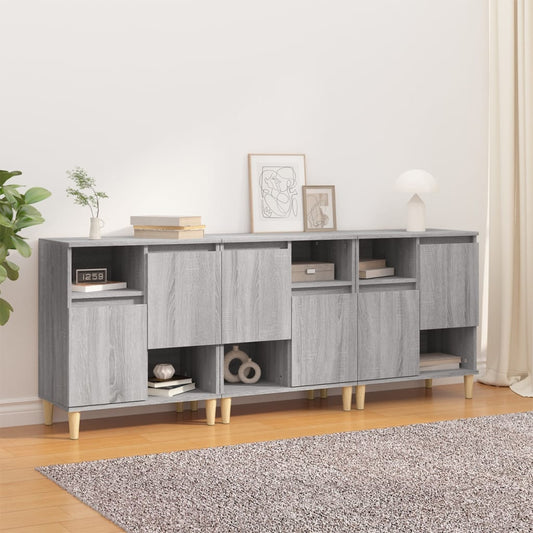 Sideboards 3 Pcs 60X35X70 Cm Engineered Wood