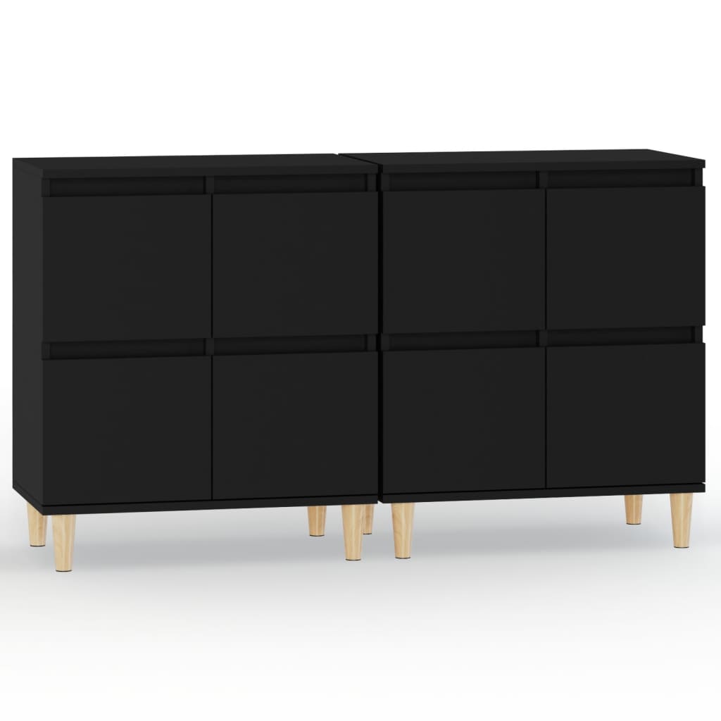 Sideboards 2 Pcs 60X35X70 Cm Engineered Wood