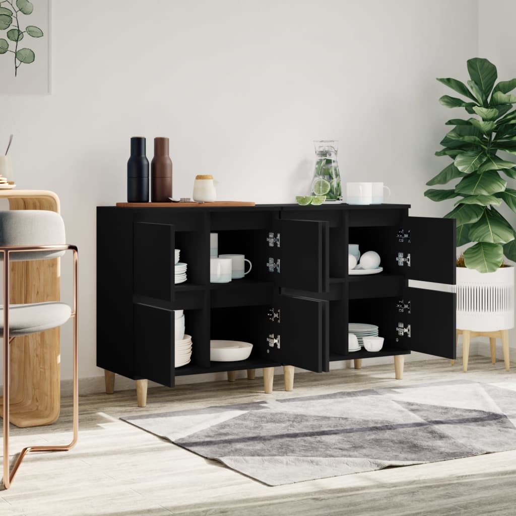 Sideboards 2 Pcs 60X35X70 Cm Engineered Wood