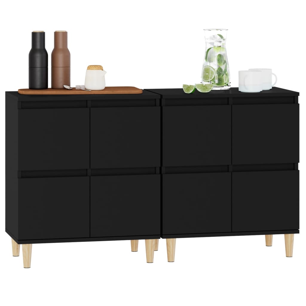 Sideboards 2 Pcs 60X35X70 Cm Engineered Wood