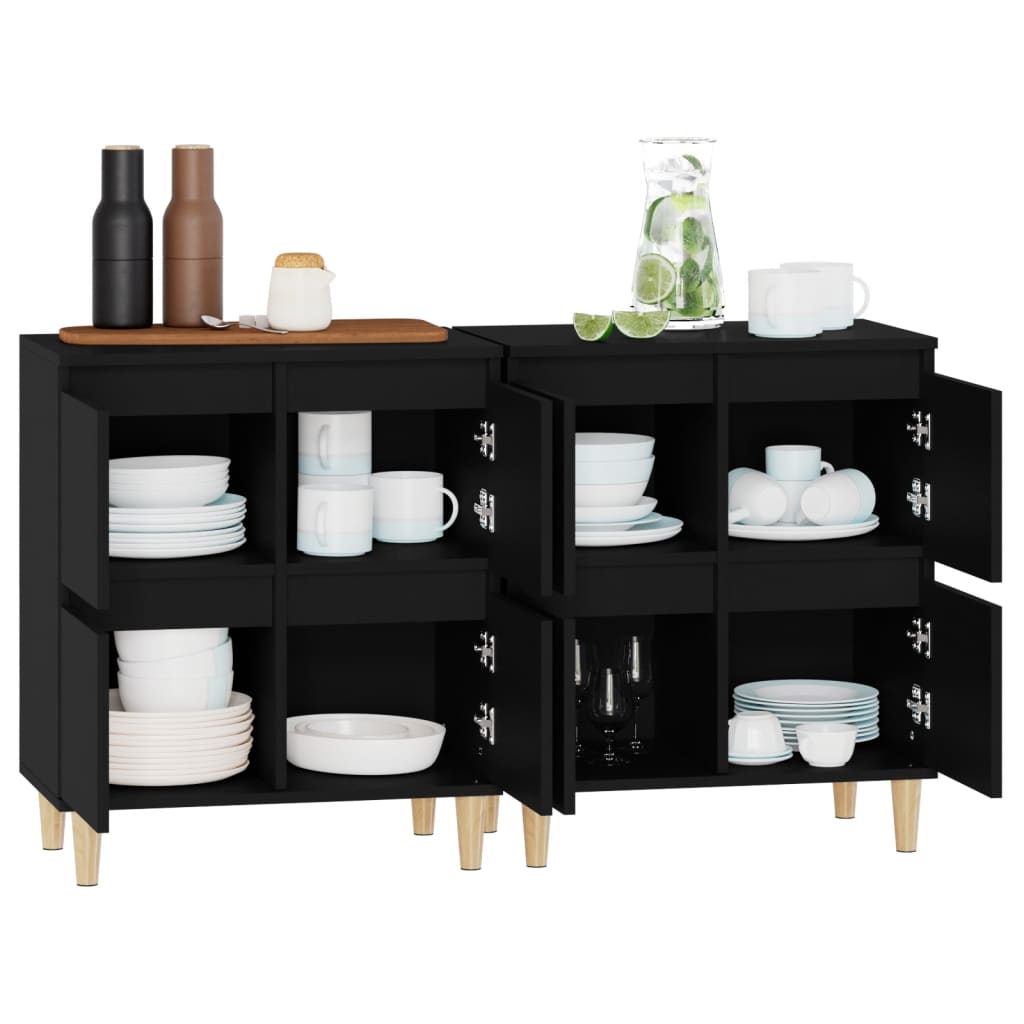 Sideboards 2 Pcs 60X35X70 Cm Engineered Wood