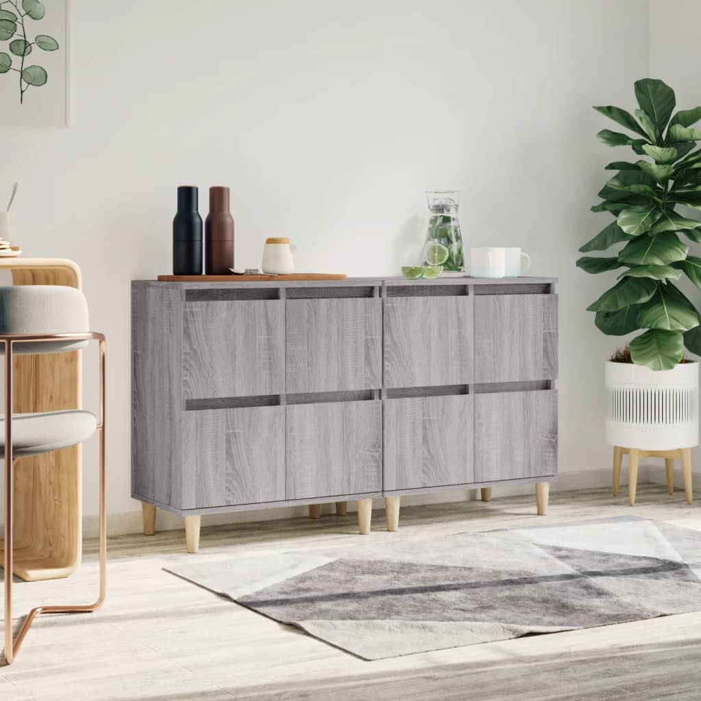 Sideboards 2 Pcs 60X35X70 Cm Engineered Wood