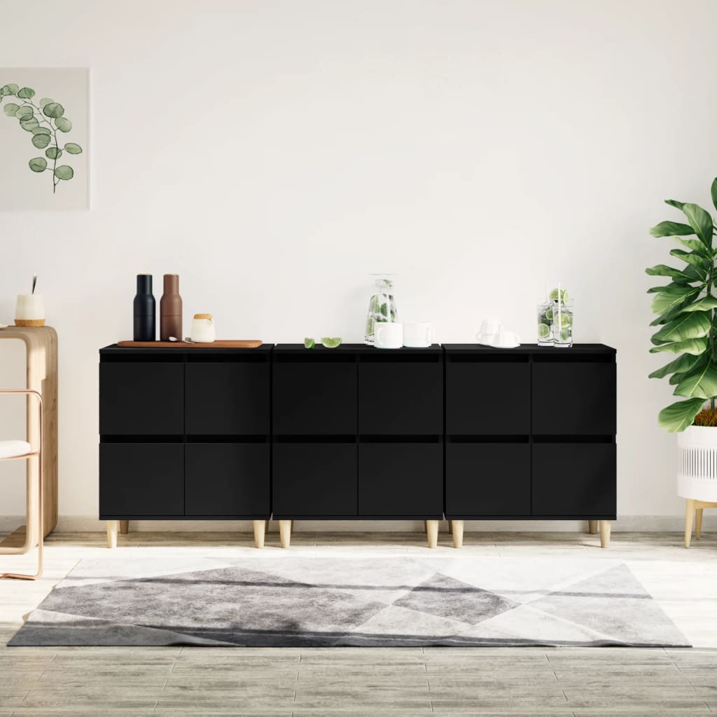 Sideboards 2 Pcs 60X35X70 Cm Engineered Wood