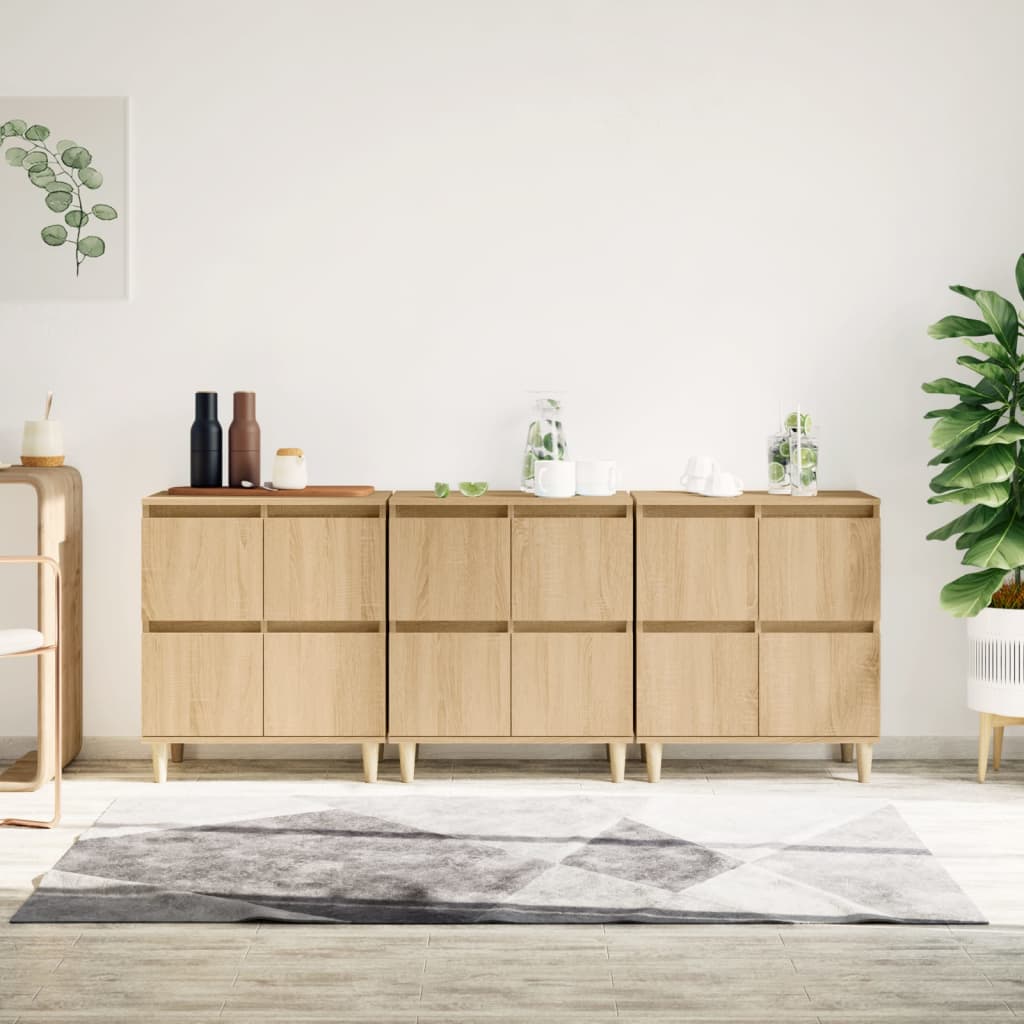 Sideboards 2 Pcs 60X35X70 Cm Engineered Wood