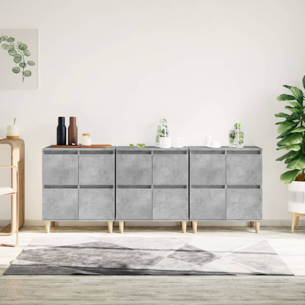 Sideboards 2 Pcs 60X35X70 Cm Engineered Wood