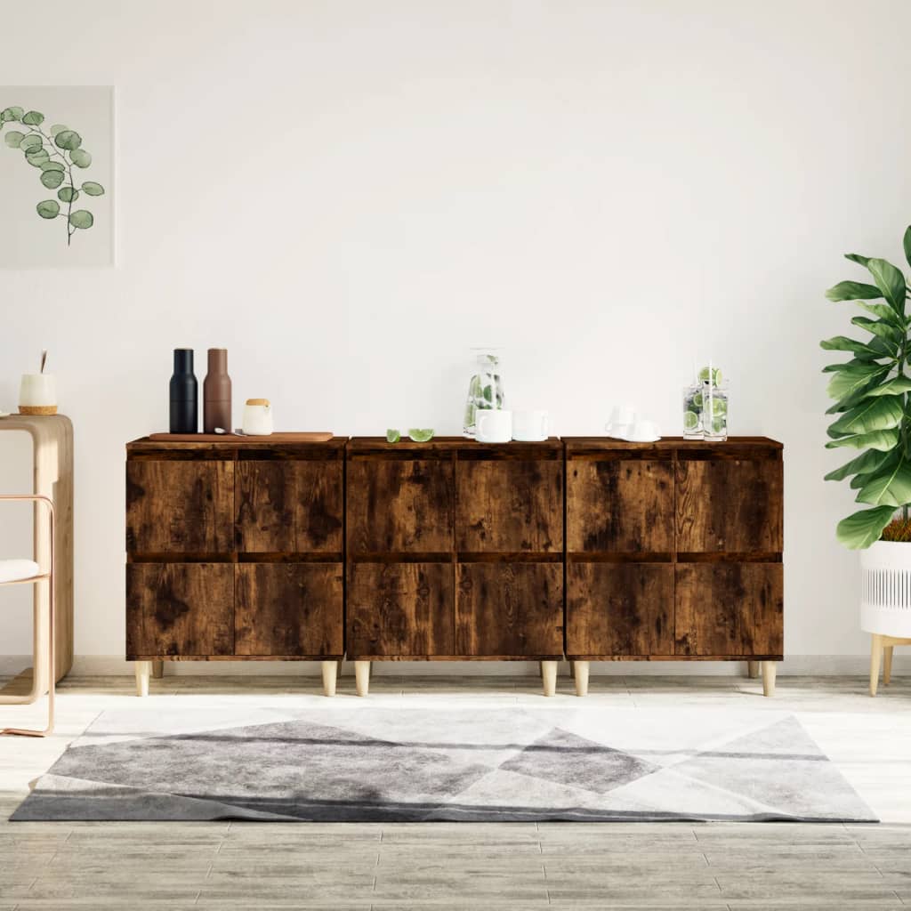 Sideboards 2 Pcs 60X35X70 Cm Engineered Wood