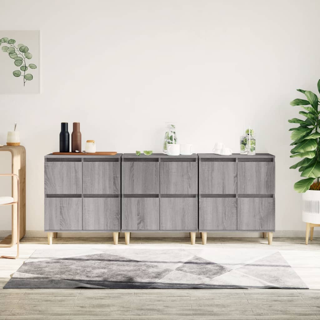 Sideboards 2 Pcs 60X35X70 Cm Engineered Wood