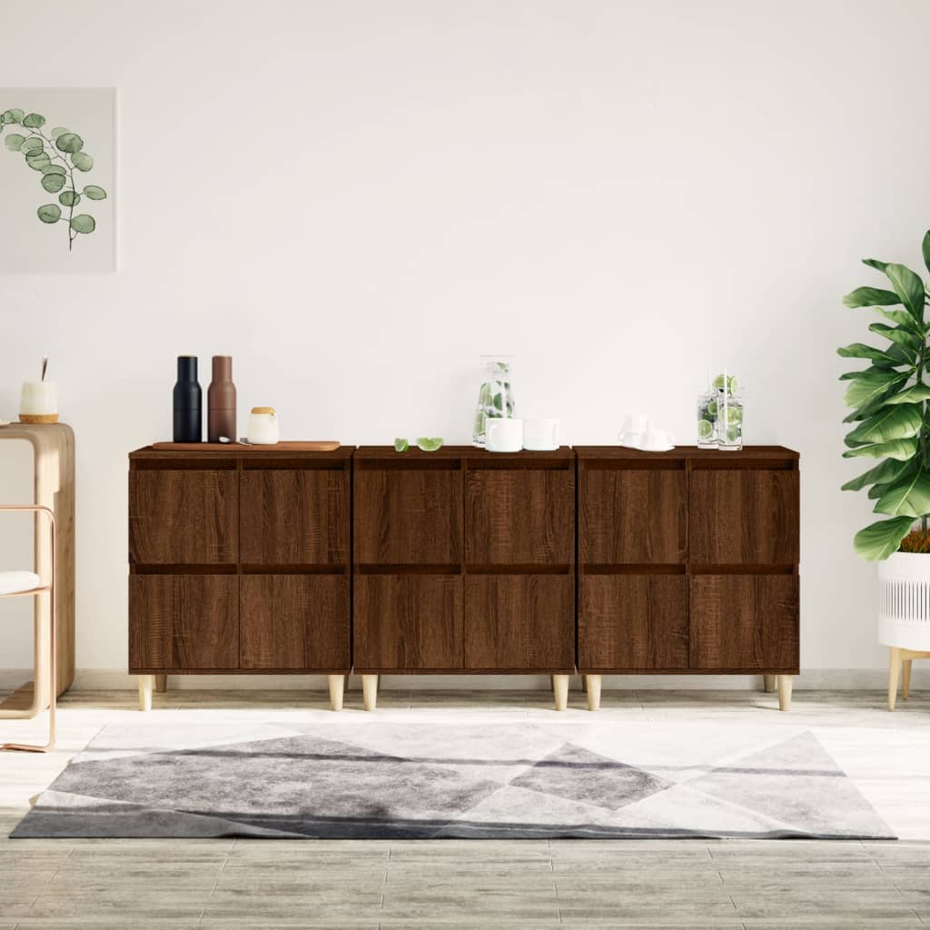 Sideboards 2 Pcs 60X35X70 Cm Engineered Wood