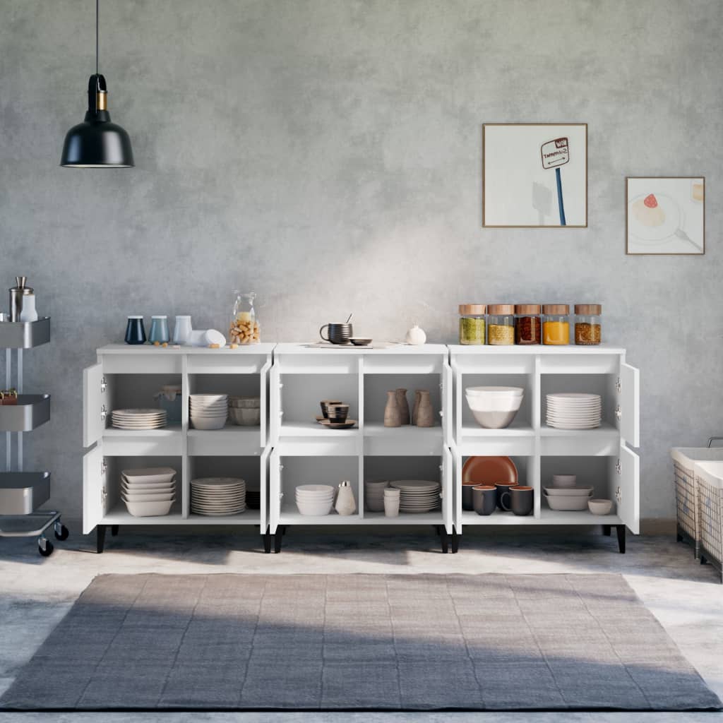 Sideboards 3 Pcs 60X35X70 Cm Engineered Wood