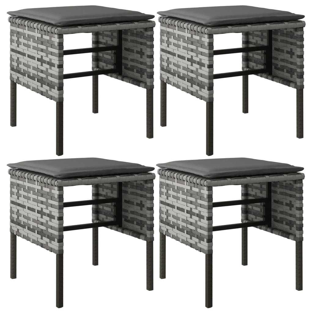 6 Piece Garden Dining Set With Cushions Poly Rattan