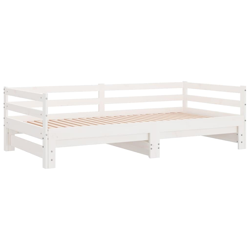 Pull-Out Day Bed Without Mattress White 2X(90X190) Cm