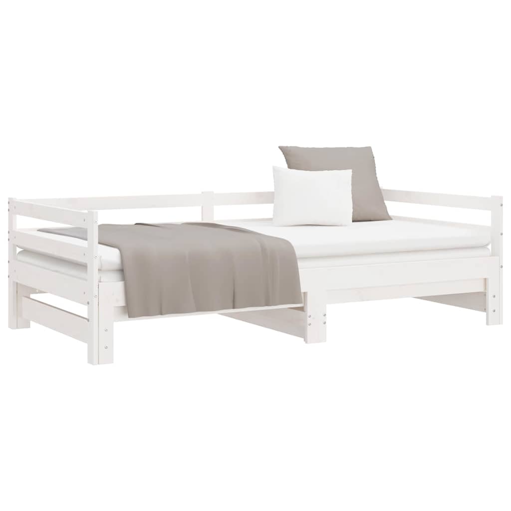 Pull-Out Day Bed Without Mattress White 2X(90X190) Cm