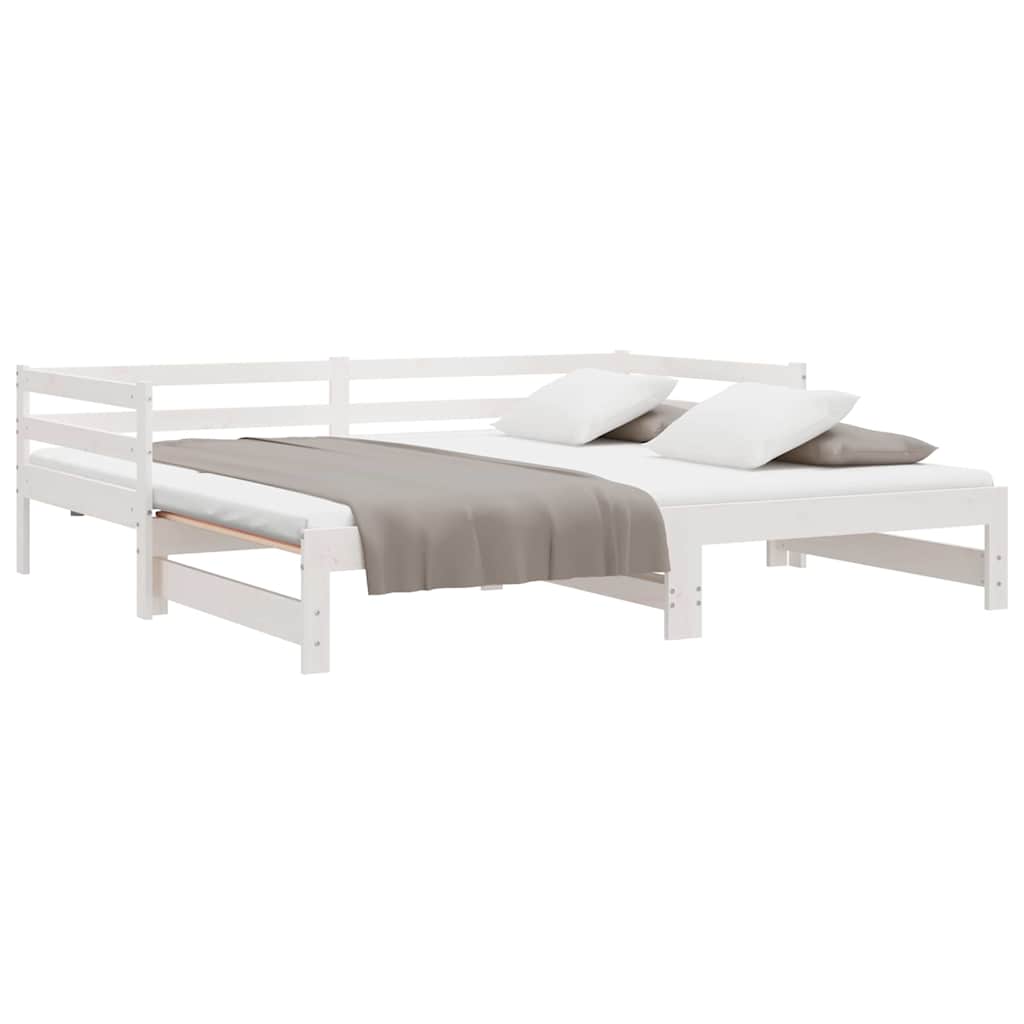 Pull-Out Day Bed Without Mattress White 2X(90X190) Cm