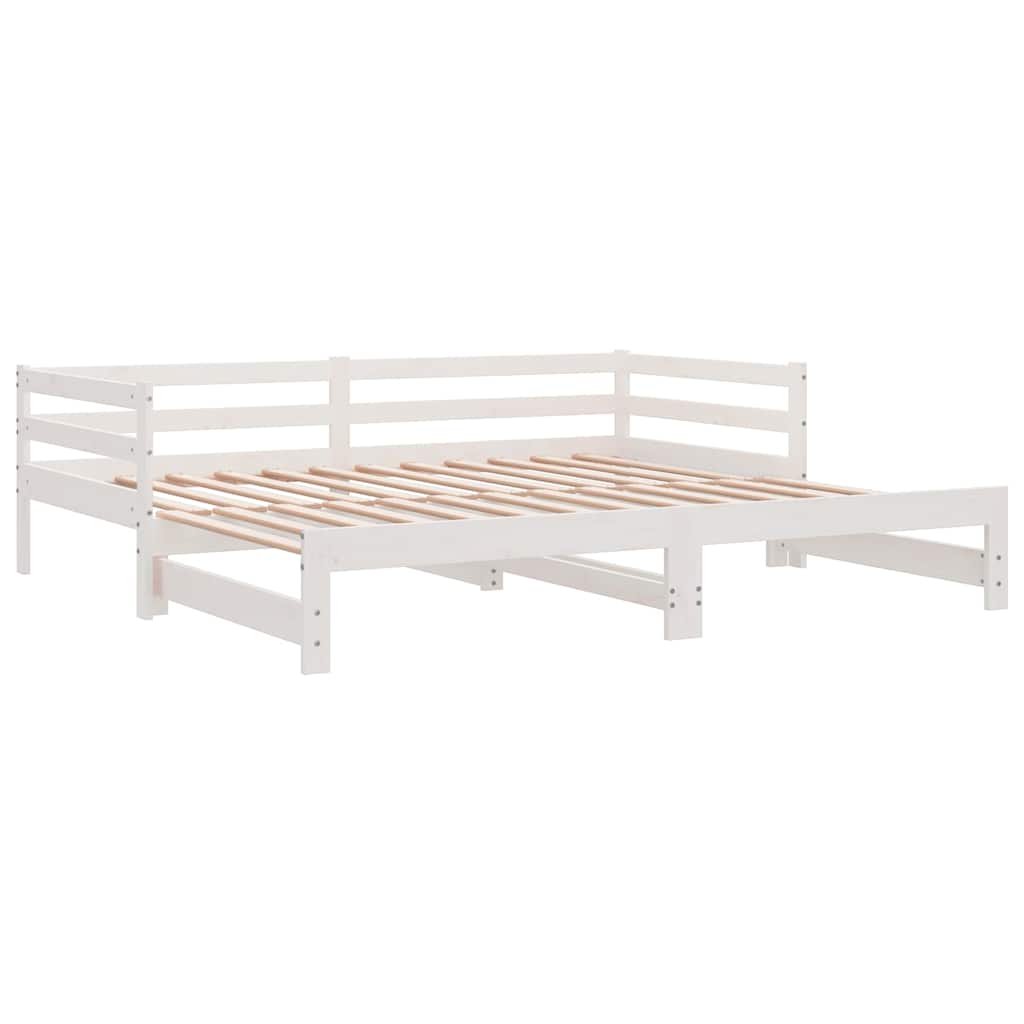 Pull-Out Day Bed Without Mattress White 2X(90X190) Cm