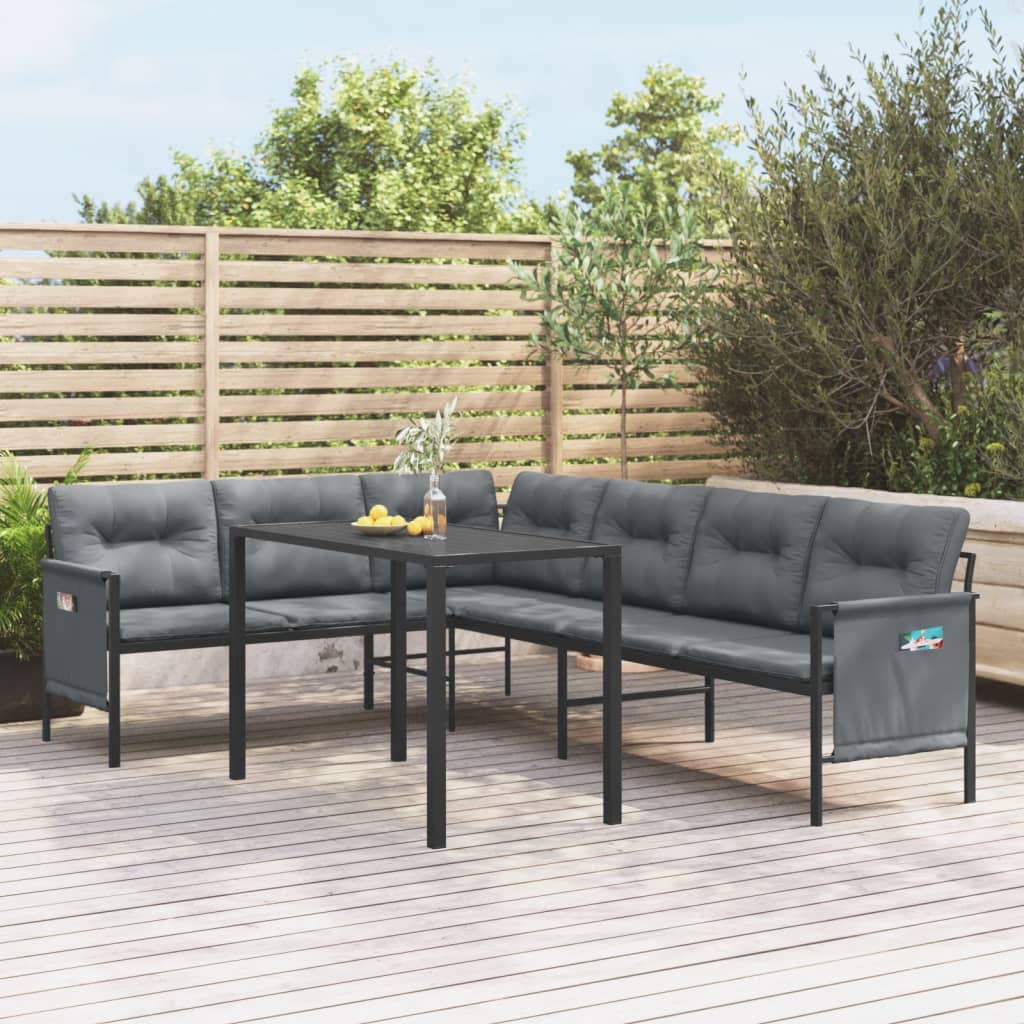 Garden Dining Anthracite 110X54X70 Cm Steel