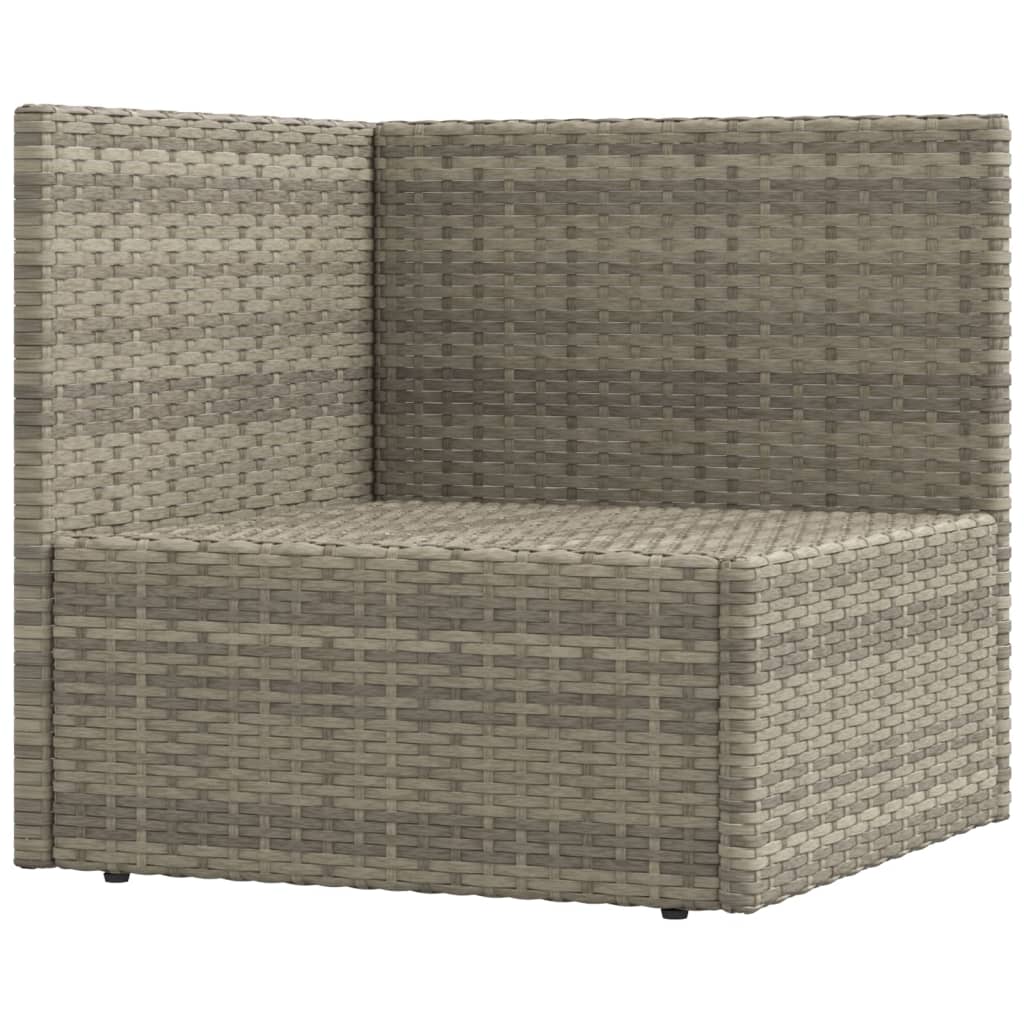 10 Piece Garden Lounge Set With Cushions Grey Poly Rattan