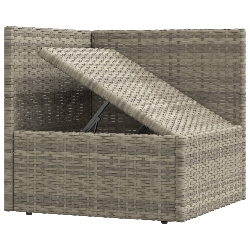 10 Piece Garden Lounge Set With Cushions Grey Poly Rattan