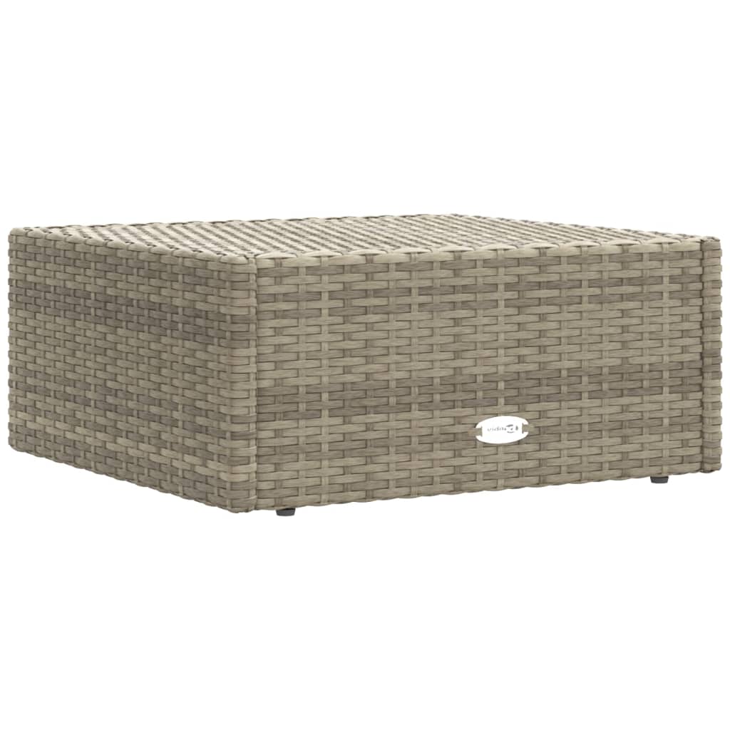 10 Piece Garden Lounge Set With Cushions Grey Poly Rattan