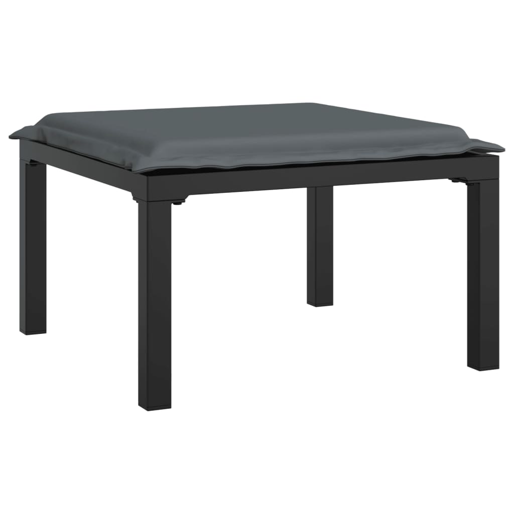 4 Piece Garden Lounge Set Black And Grey Poly Rattan