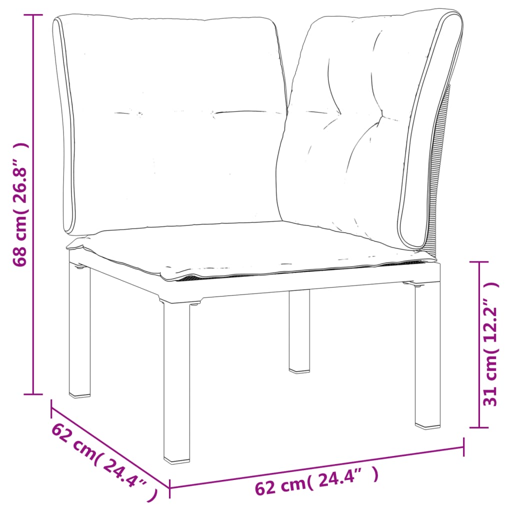 5 Piece Garden Lounge Set Black And Grey Poly Rattan