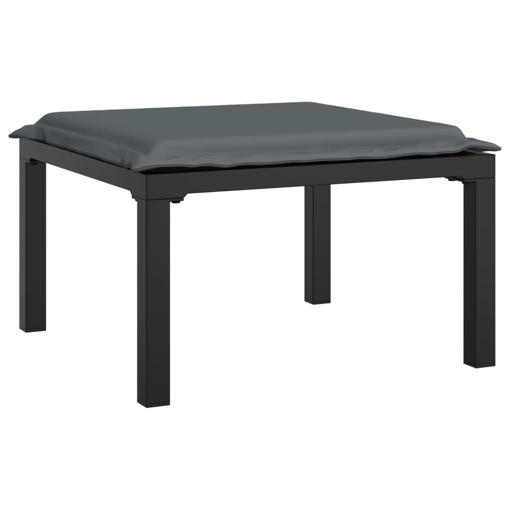 7 Piece Garden Lounge Set Black And Grey Poly Rattan