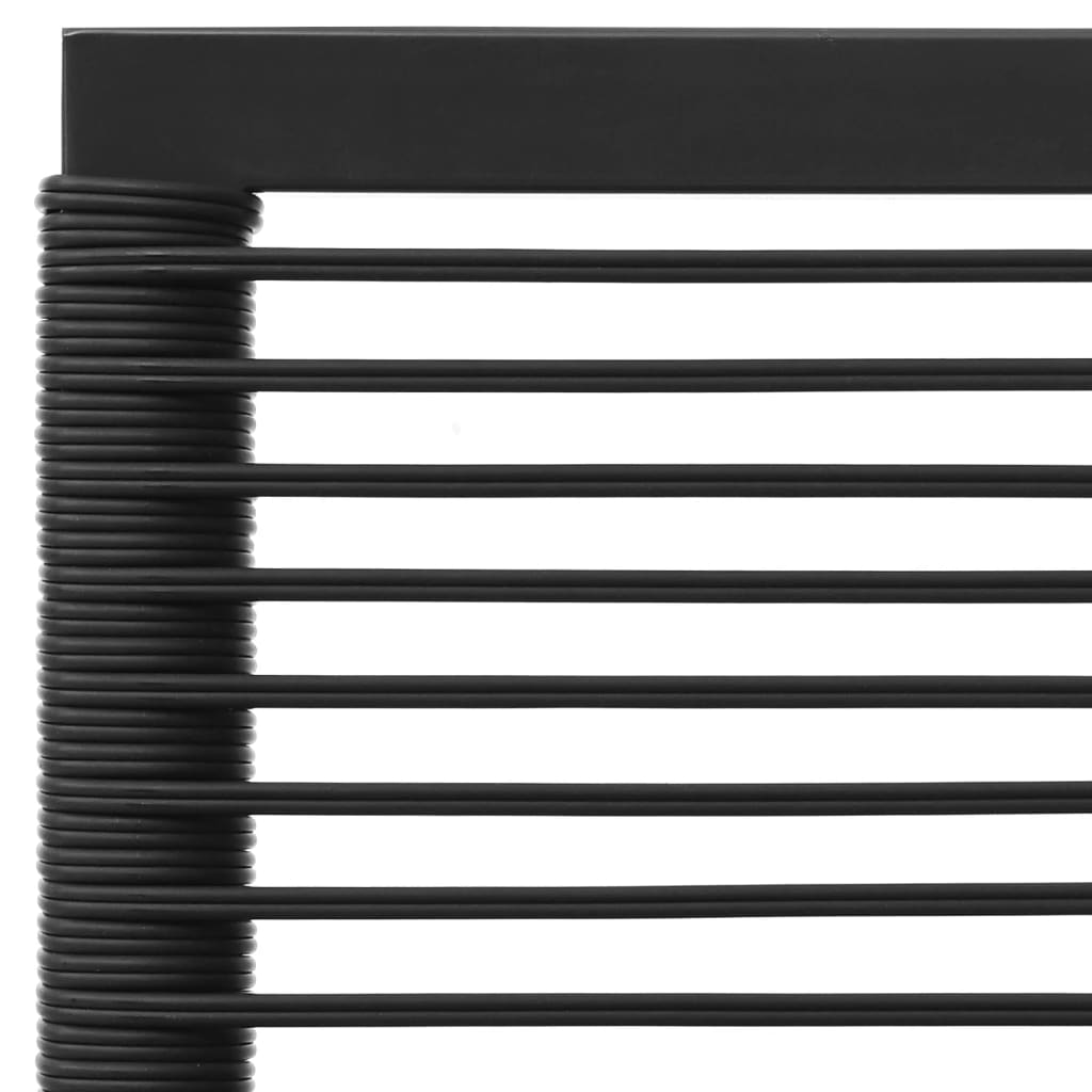 7 Piece Garden Lounge Set Black And Grey Poly Rattan