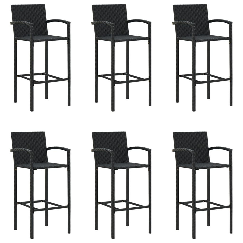 7 Piece Garden Bar Set Poly Rattan