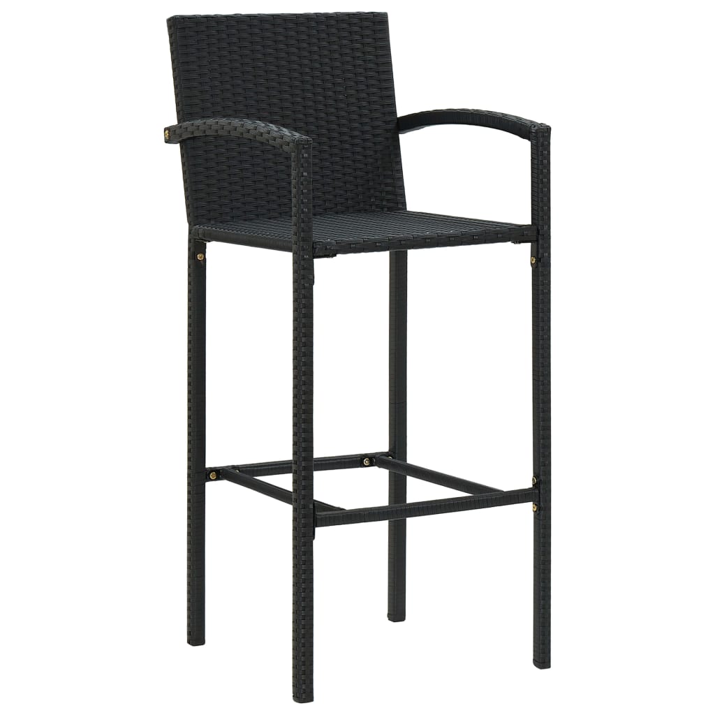 7 Piece Garden Bar Set Poly Rattan