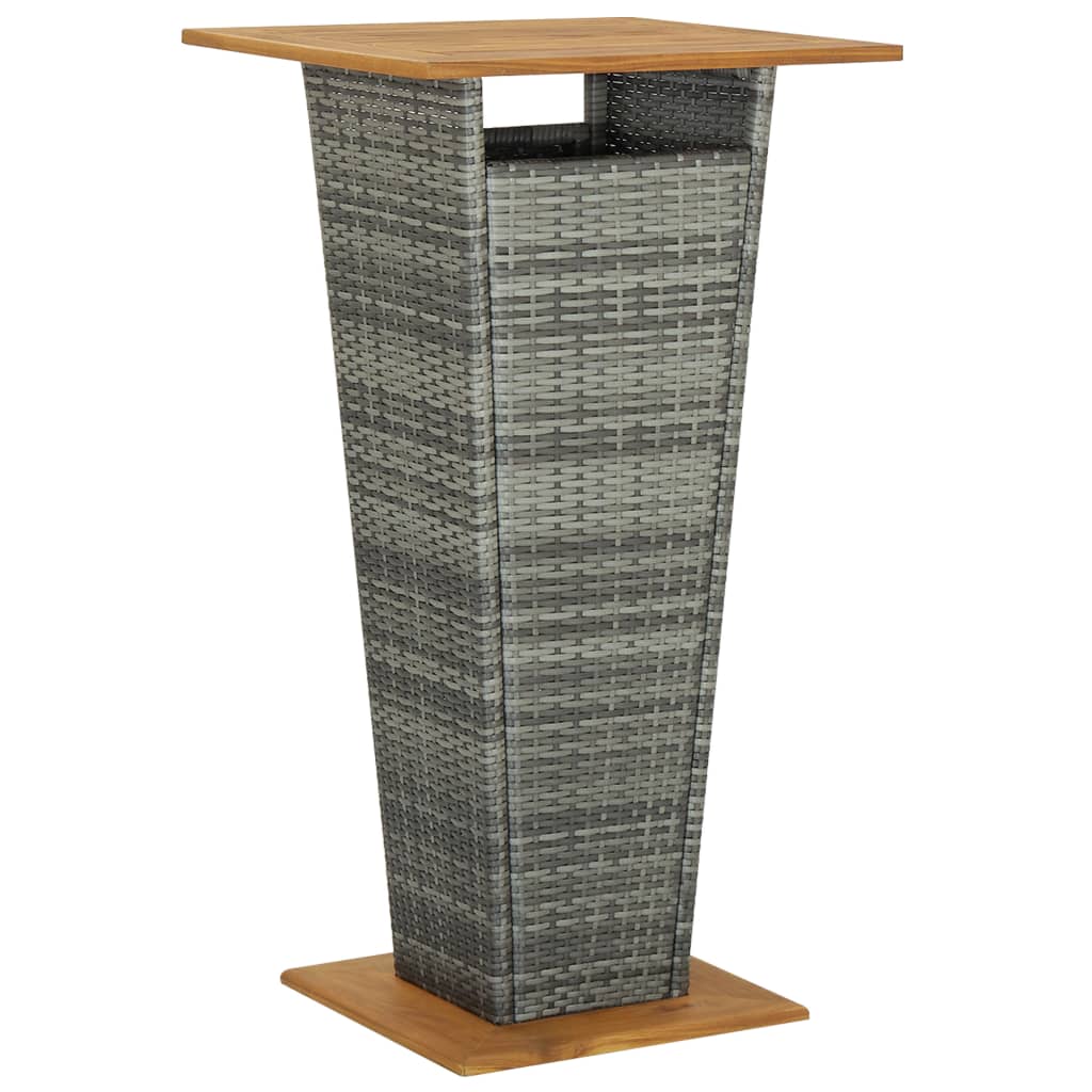 3 Piece Garden Bar Set Poly Rattan&Solid Wood Acacia