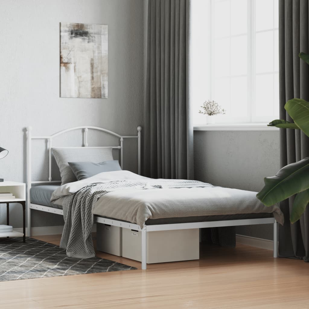 Metal Bed Frame Without Mattress King Single