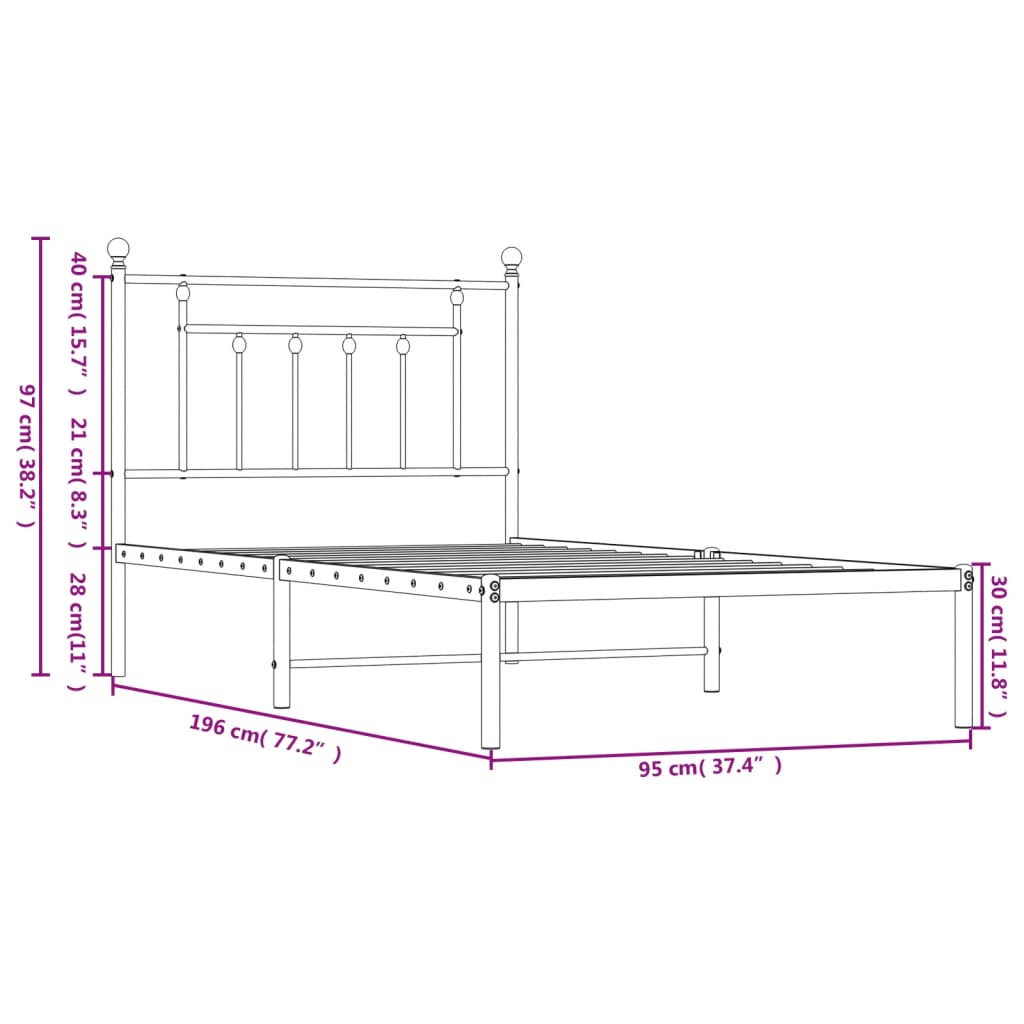 Metal Bed Frame Without Mattress
