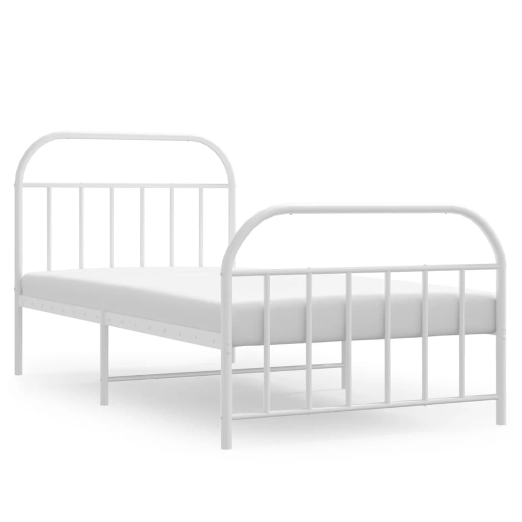 Metal Bed Frame Without Mattress With Footboard King Single