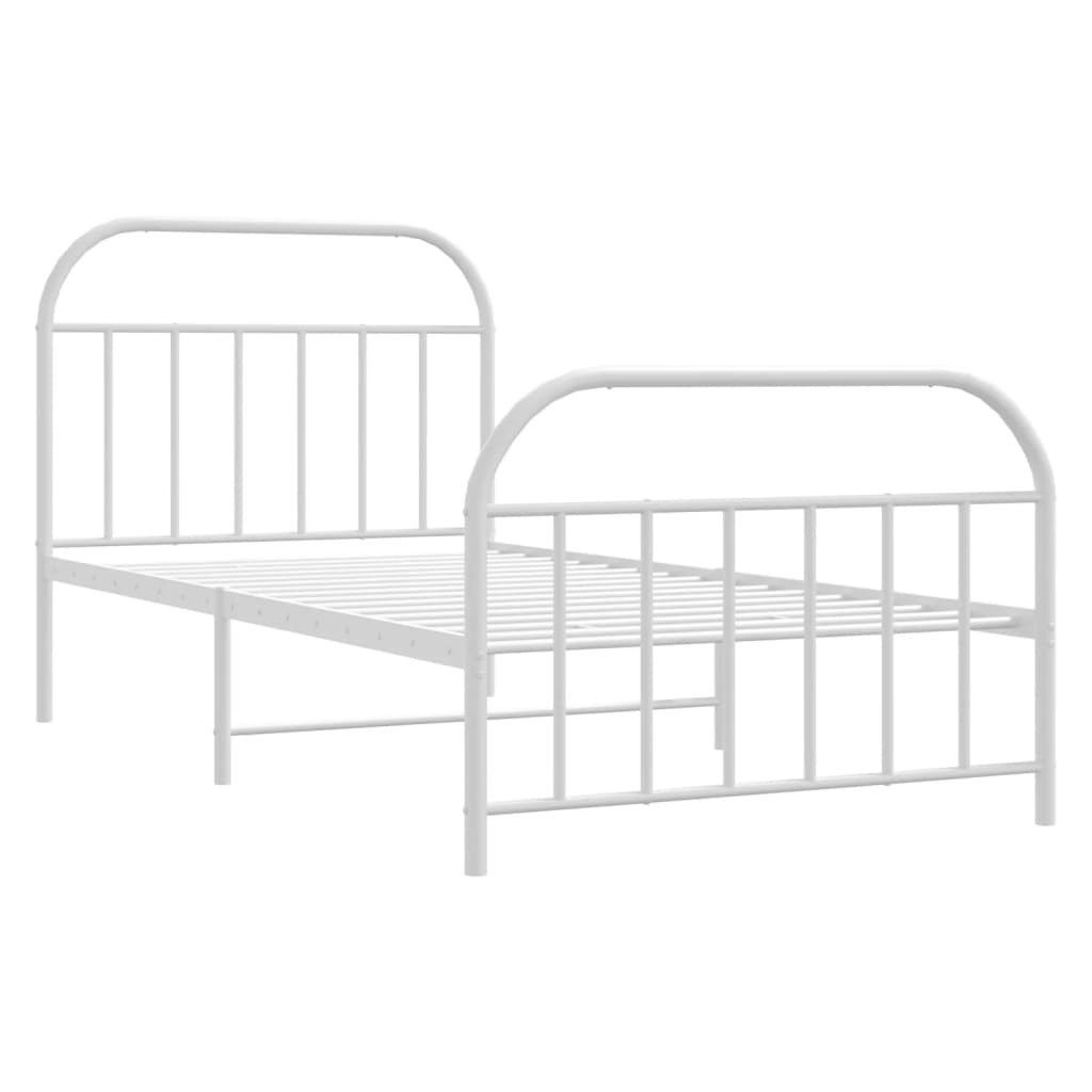Metal Bed Frame Without Mattress With Footboard King Single