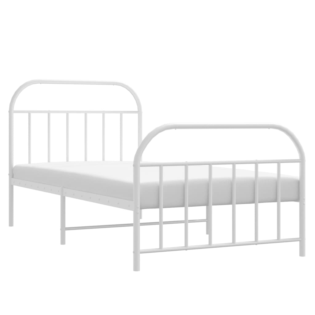 Metal Bed Frame Without Mattress With Footboard King Single