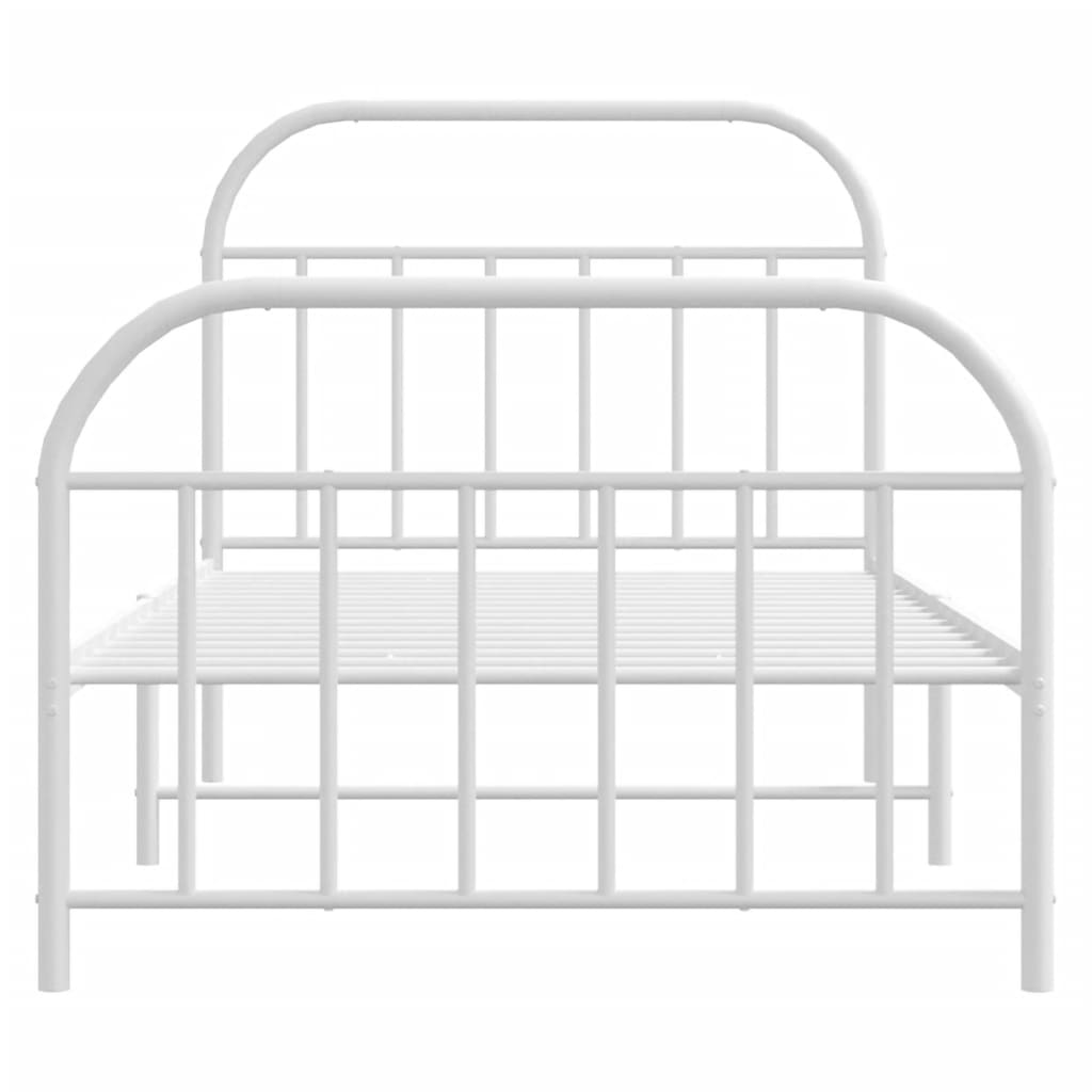 Metal Bed Frame Without Mattress With Footboard King Single